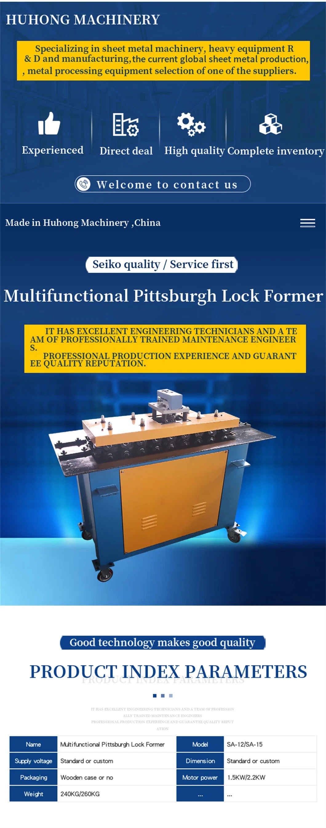 Sheet Pittsburgh Lockformer 7 Functions Nip Locking Machine From Ysdcnc Machine